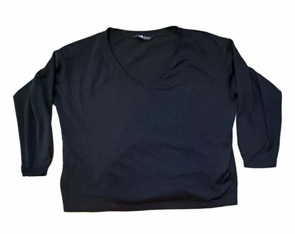 The North Face V-Neck Long Sleeve Shirt Size XL Black